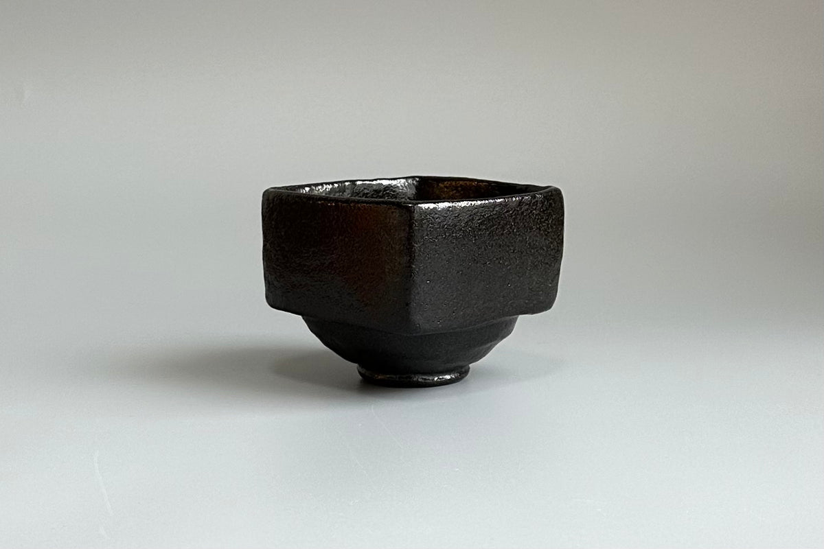 Japanese Tea Bowl, Black Raku, Hourinji, Chojiro copy