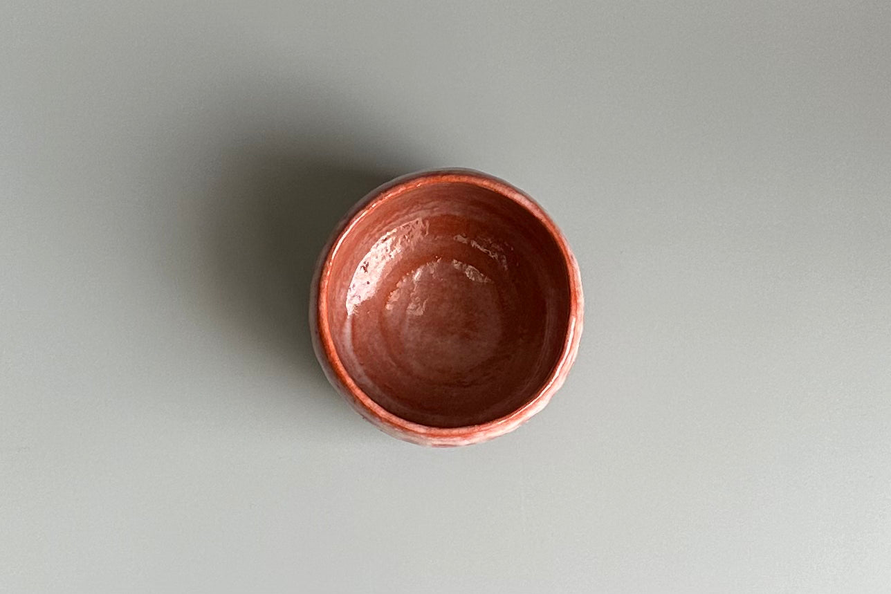 Japanese Tea Bowl, Red Raku, Jirobo, Chojiro copy – KAMISENRO Inc.
