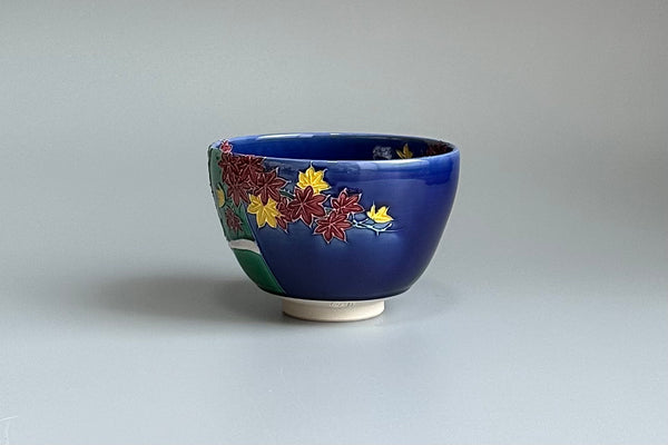 Japanese Tea bowl, Cochin ware, Take ni Momiji