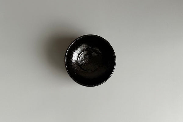 Japanese Tea bowl, Raku ware, Black Raku, Chojiro Toyobo copy