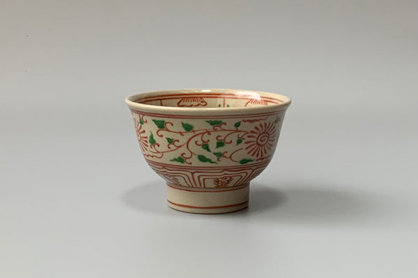 Japanese Tea Bowl, Zeze ware, Annan, Karakusa