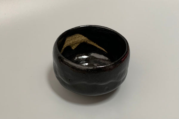 Japanese Tea Bowl, Raku Ware, Black Raku, Uchifuji Copy