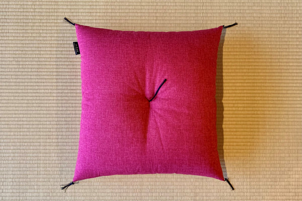 Kyoto Zabuton Cushion, Cotton, Tsutsuji color (Vivid pink)