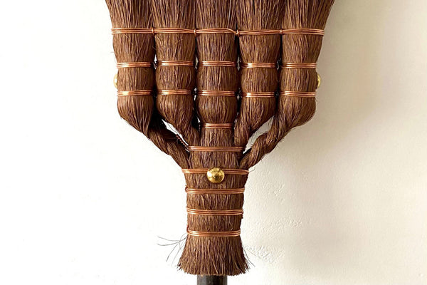 Palm fiber broom (Shuro hoki),  5 bundles, Indoor-use